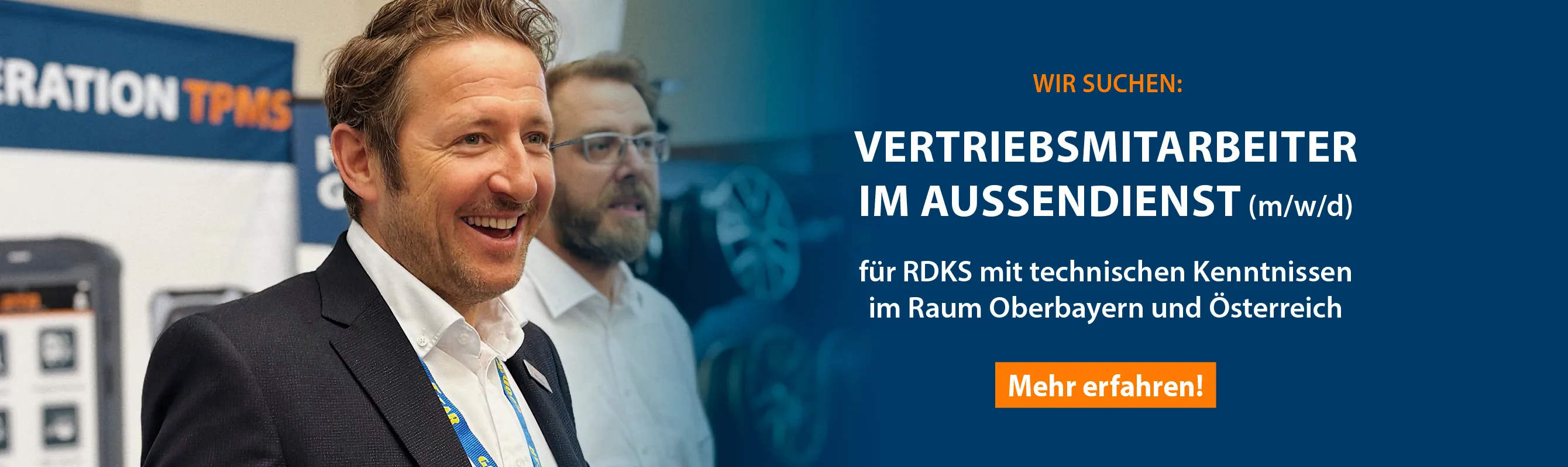 Vertriebsmitarbeiter (m/w/d) im Außendienst für RDKS mit technischen Kenntnissen - Vollzeit